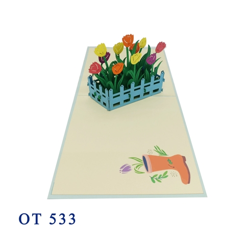 Tulip Garden Pop Up Card