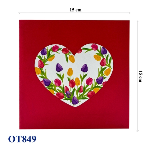 Tulip Heart Pop Up Card