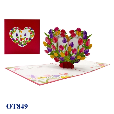 Tulip Heart Pop Up Card