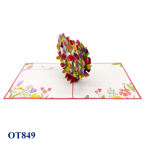 Tulip Heart Pop Up Card