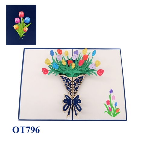 Tulips Bouquet Pop Up Card