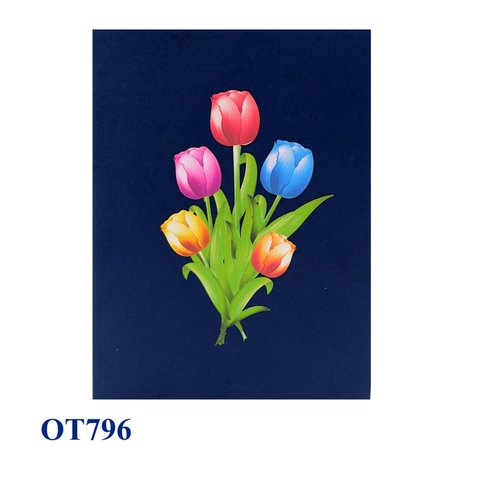 Tulips Bouquet Pop Up Card