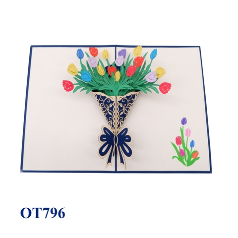 Tulips Bouquet Pop Up Card