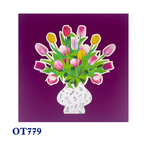 Tulips Bouquet Pop Up Card