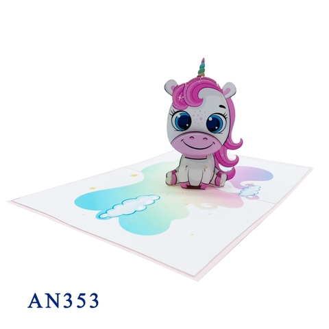 Unicorn Pop Up Card