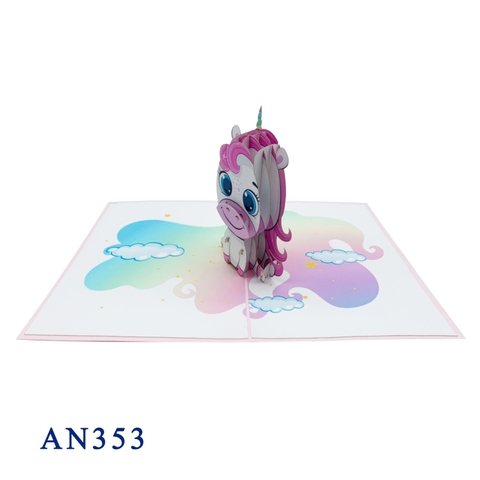 Unicorn Pop Up Card
