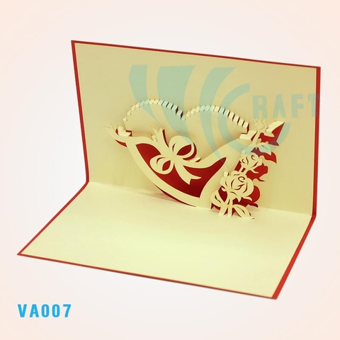 Heart And Roses Pop Up Card