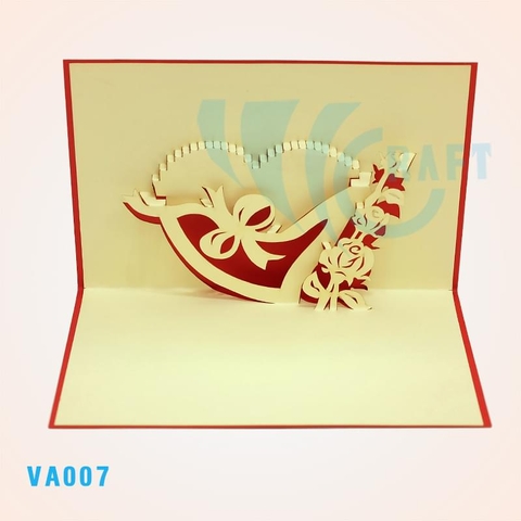 Heart And Roses Pop Up Card