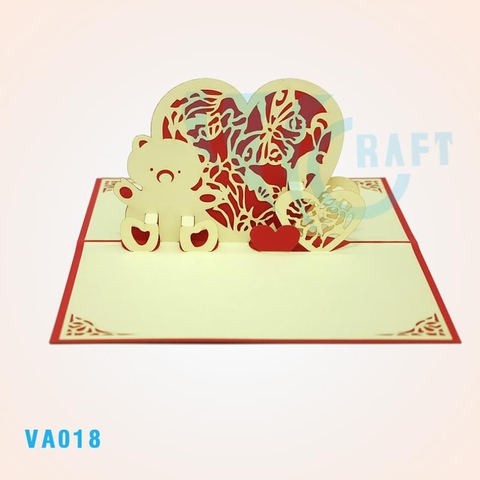 Bear Couple Pop Up Card