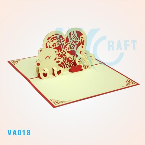 Bear Couple Pop Up Card