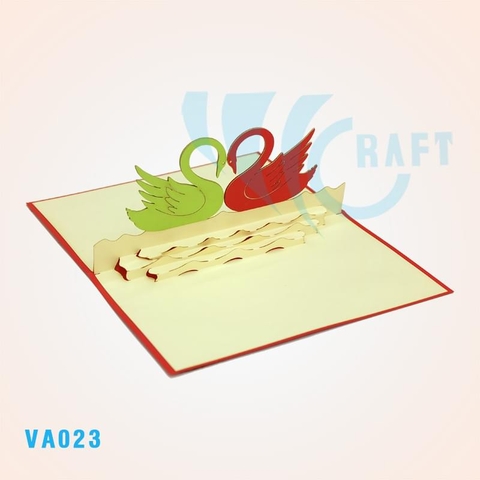 Swans Pop Up Card