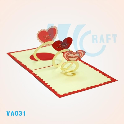 Love Hearts Pop Up Card