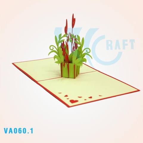Heart Flowers Pop Up Card 2