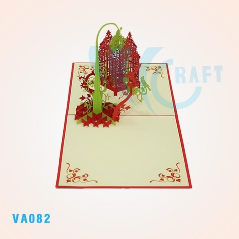 Love Bird Cage Pop Up Card 2