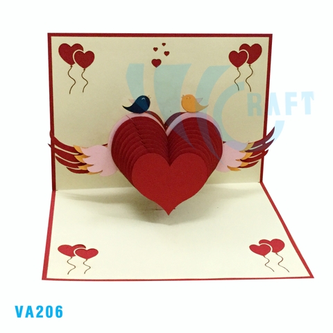 My Heart Have Wings Pop Up Card