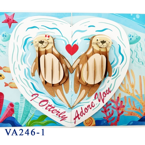 New Otterly In Love Pop Up Card
