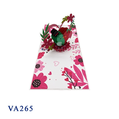 Love Couple Birds Pop Up Card