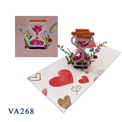 Hourglass Love Pop Up Card