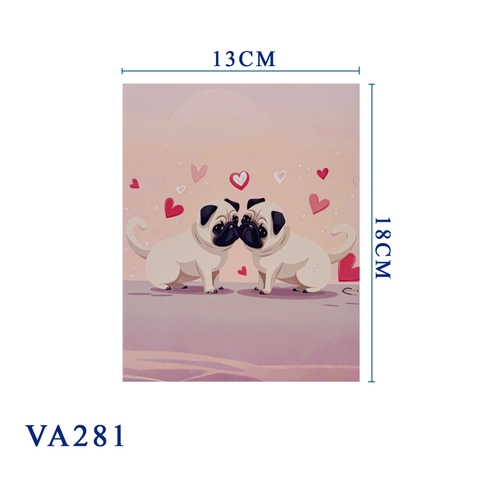 Valentine Pugs 3D Pop Up Card