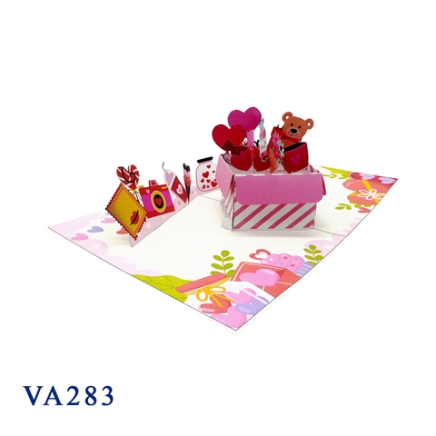 Valentine Box Gifts 3D Pop Up Card