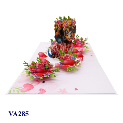 Valentine Cute Puppy 3D Pop Up Greeting Card