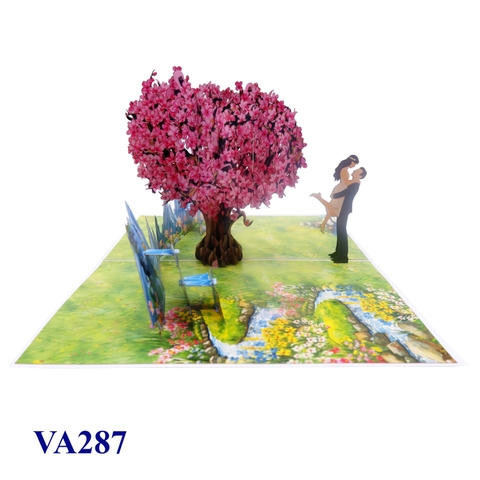 Romantic Heart Tree Pop-up Card