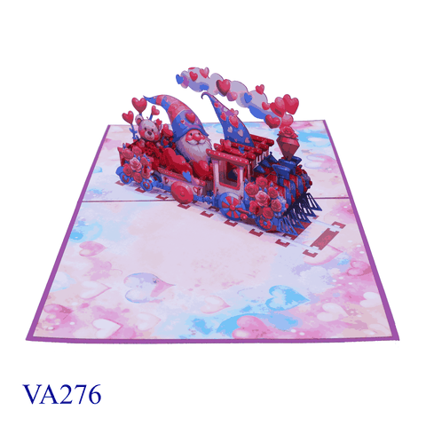 Valentine Gnome Hearts Pop Up Card