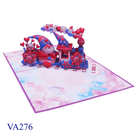 Valentine Gnome Hearts Pop Up Card
