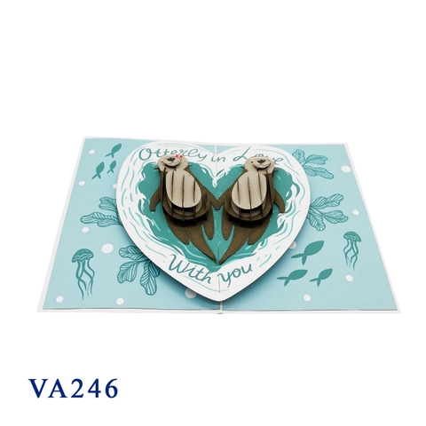 Otterly In Love Pop Up Card