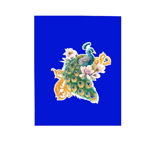 Green Peacock Pop Up Card