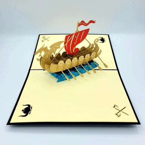 Viking Ship Pop Up Card