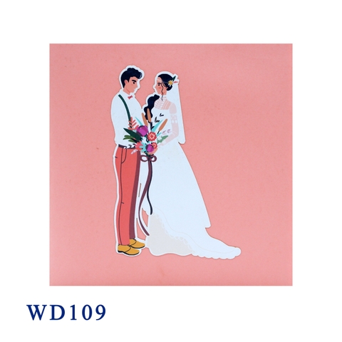 Vintage Wedding Pop Up Card