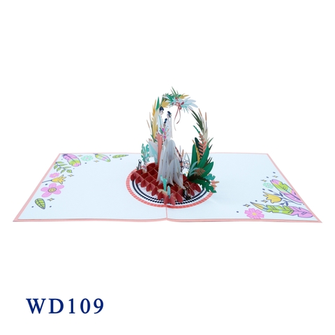 Vintage Wedding Pop Up Card