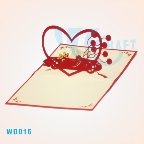 Just Married Couple Pop Up Card