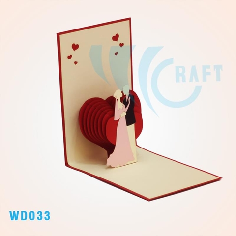 Wedding 90 Degree Angle Pop Up Card