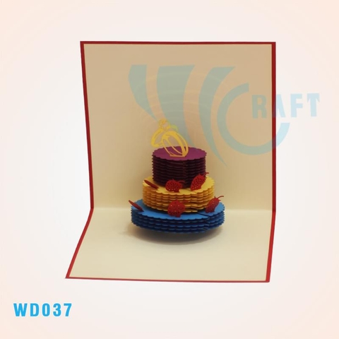 Wedding Cake Pop Up Card