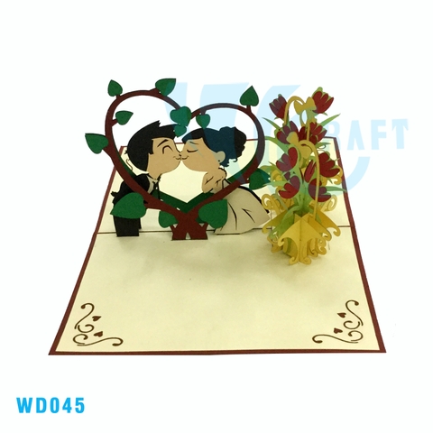 Adorable Wedding Pop Up Card