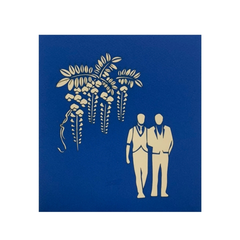 Wedding Couple Male Pop Up Card