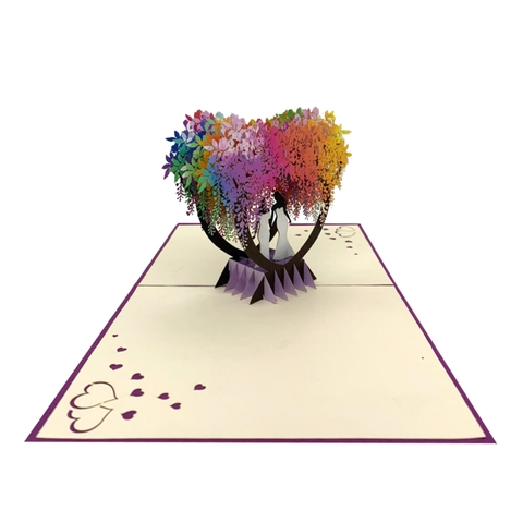 Wedding Couple Female Pop Up Card