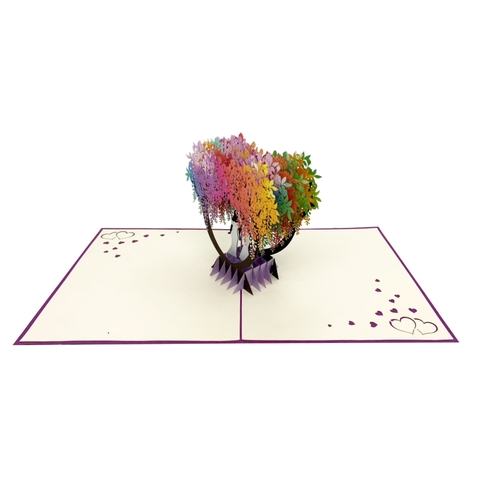 Wedding Couple Female Pop Up Card