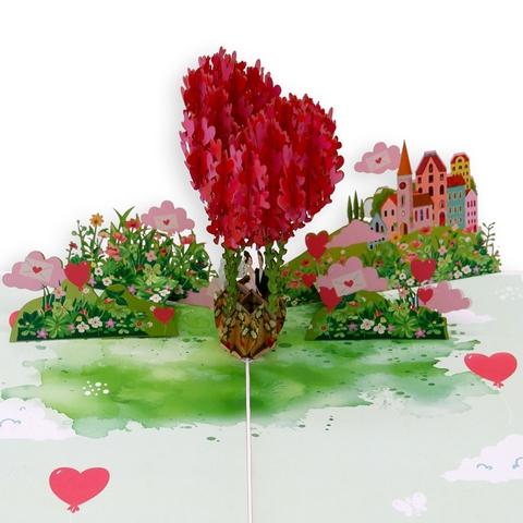 3D Heart Hot Air Balloon Pop-Up Card