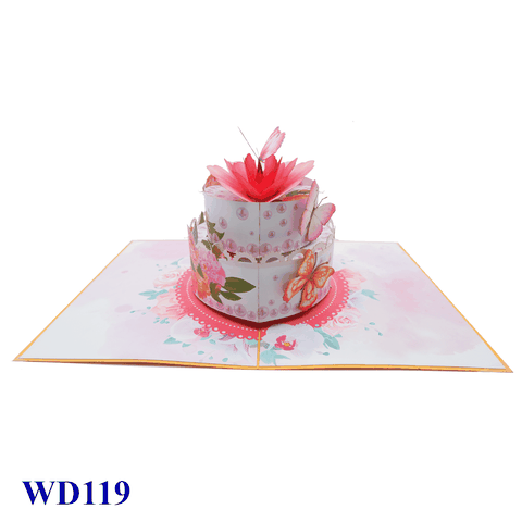 Wedding Cake Pop Up Card