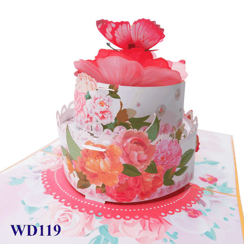 Wedding Cake Pop Up Card