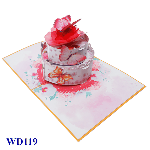 Wedding Cake Pop Up Card