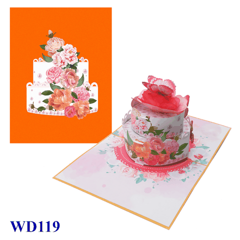 Wedding Cake Pop Up Card