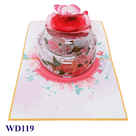 Wedding Cake Pop Up Card