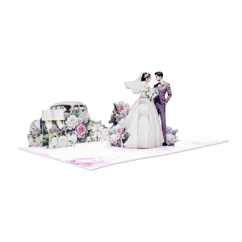 Wedding Couple Pop-up Card