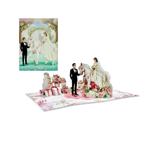 Wedding Couple Pop-up Card – Romantic 3D Wedding Greeting Card