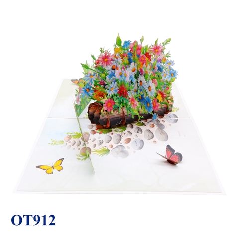 Wild Flowers Pop Up Greeting Card