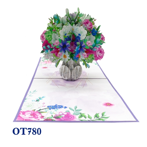 Wildflowers Bouquet Pop Up Card